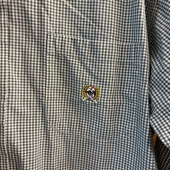 Cinch Long Sleeve Button Up Western Shirt Green Gingham Check Men's Large L - Picture 3 of 5